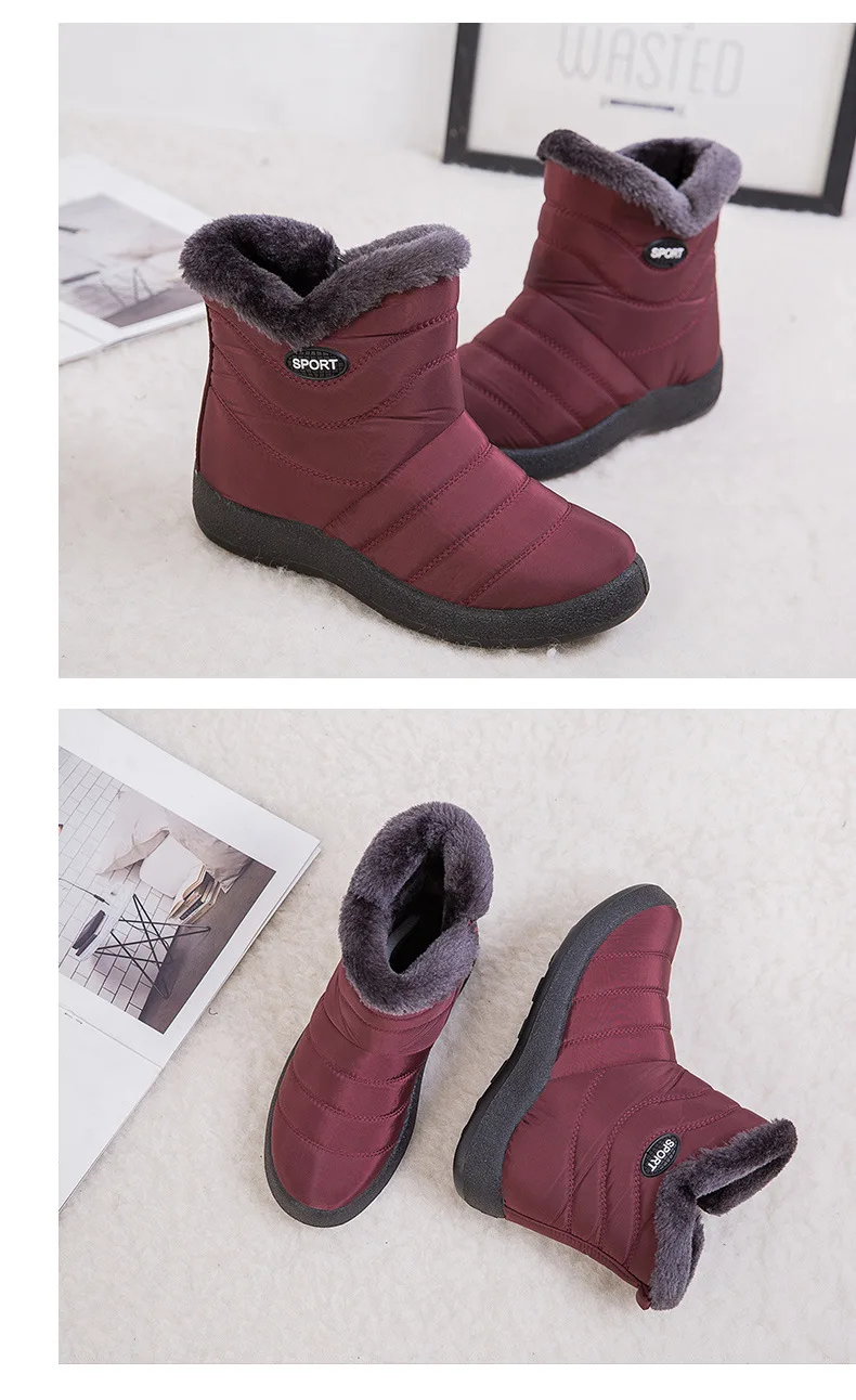 women boots ankle snow boots waterproof winter shoes