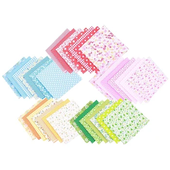 

35Pcs Quilting Fabric Squares Sheet Cotton Craft Fabric Patchwork Pre-Cut Quilt Squares for DIY Sewing Scrapbooking