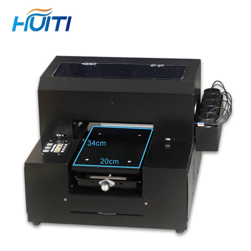 HuitiMobile phone case 3D embossed effect flat printer A4 universal small UV flatbed printer printe