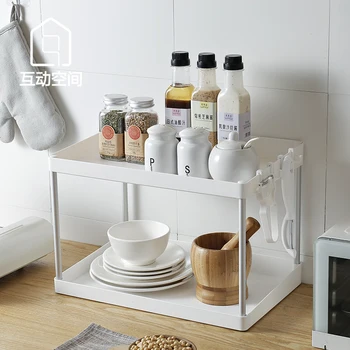 

Kitchen storage shelf spice rack oil salt sauce vinegar storage rack condiment multi-function storage artifact LB11214