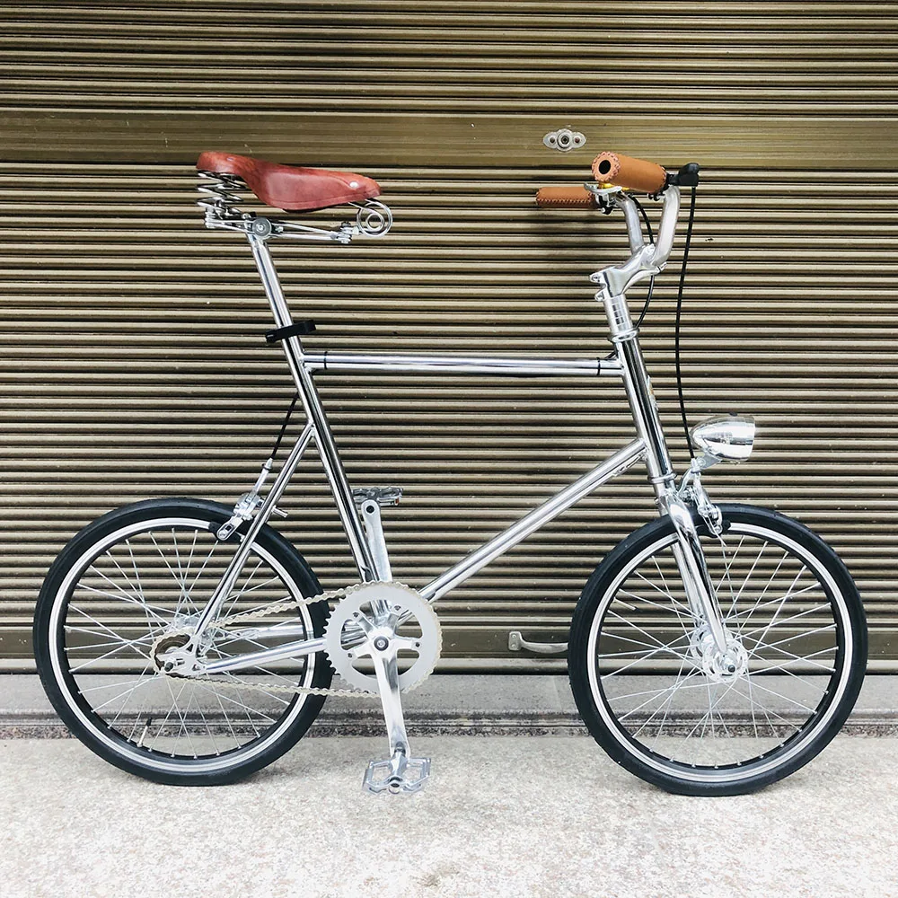 20 дюймов велосипед односкоростной Винтажный Велосипед fixie Ретро Серебристая