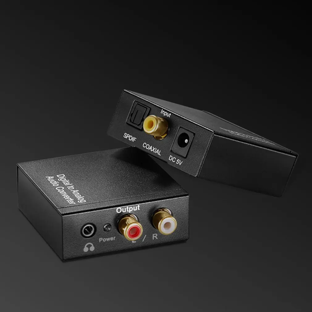 Цифровой оптический коаксиальный сигнал в аналоговый аудио конвертер адаптер RCA