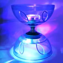 Светящиеся игрушки для взрослых и детей, кварцевые тройные подшипники, Diabolo, металлические палочки, профессиональное сцепление, Diabolo, Детская светящаяся игрушка для спорта на открытом воздухе