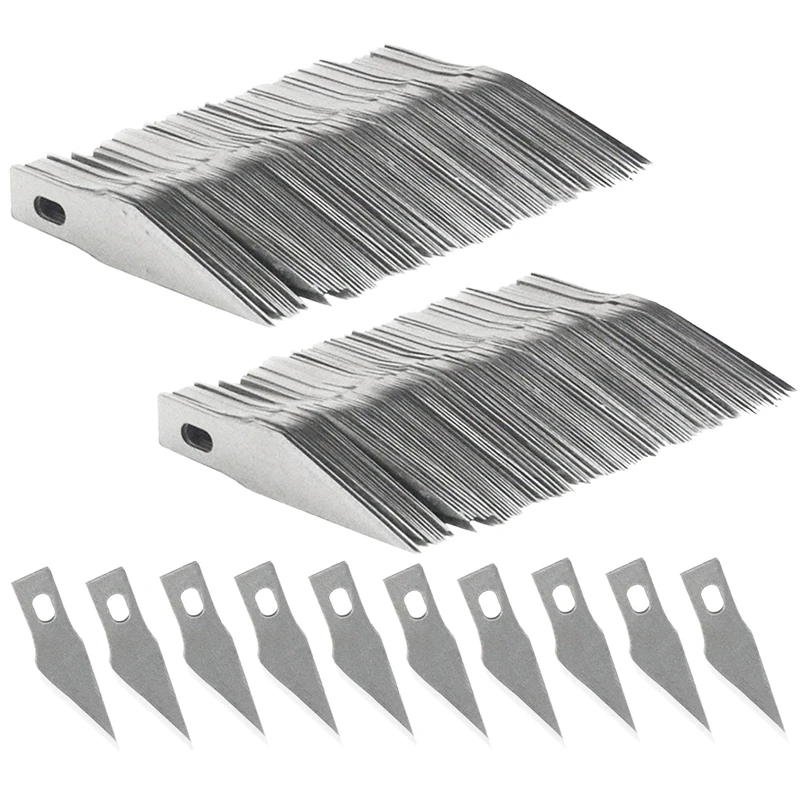 Cuchillas de repuesto para afición 2000 uds, cuchillas de cuchillo para artesanía de acero, cuchillas para corte de arte y trabajo DIY