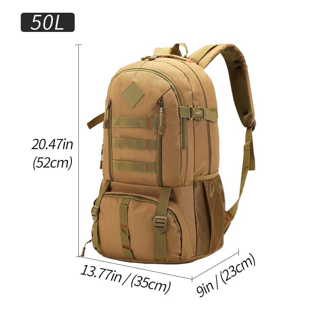 Синий SFIT 50L тактический рюкзак нейлоновый водонепроницаемый походный охотничий рюкзак туристический рюкзак для спорта на открытом воздухе Большая вместительная мужская сумка - Цвет: Синий