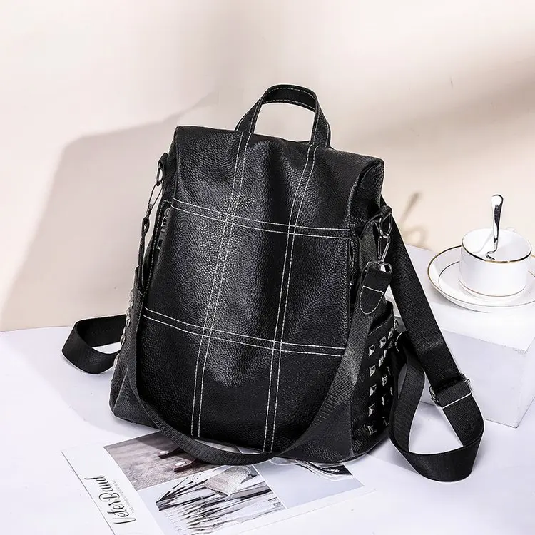 Стиль Противоугонная двойная цель Горячая высшего класса заклепки Spiraea shuang bei bao женская сумка обработка настраиваемый крест B