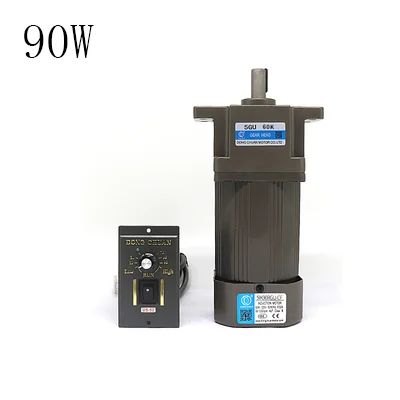 Ear type 90W AC220V AC gear reduction asynchronous motor, 3K-750K, forward and reverse, speed regulating motor + speed regulator