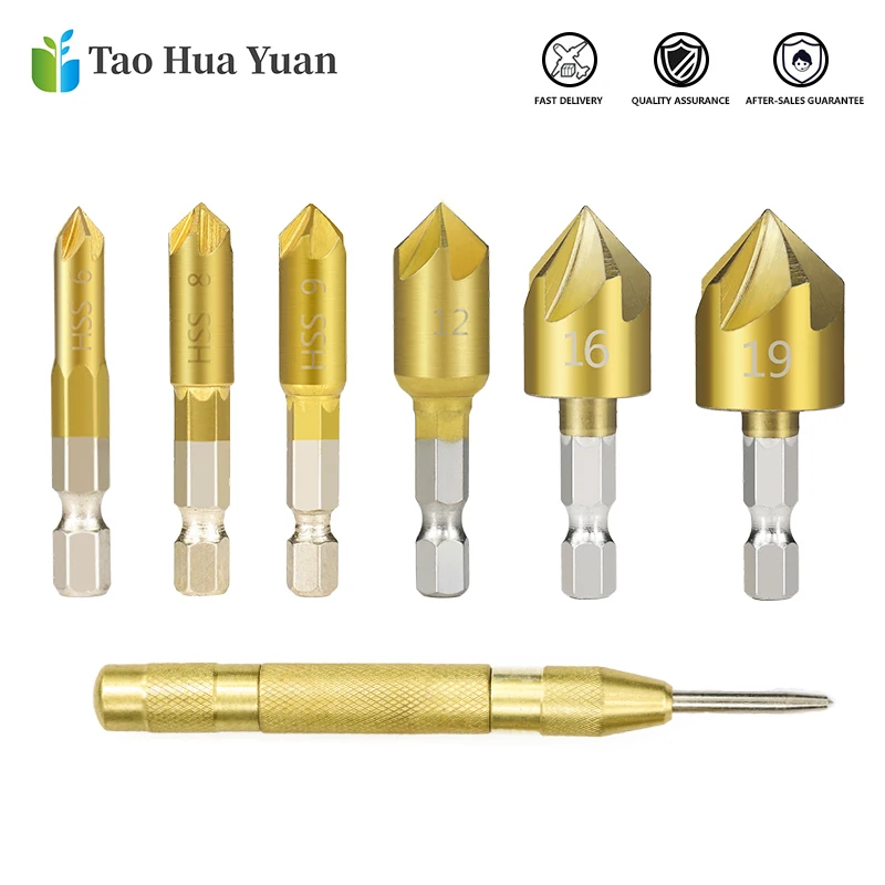 XCAN_Hex_Shank_Countersink_Drill_Bit_6_19mm_Set_Titanium_Coated_5_Flute_Hole_Drill_90 (1)