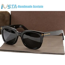 IVSTA Tom TF 211 солнцезащитные очки с логотипом настоящая ручная работа ацетатная оправа стимпанк для женщин и мужчин Роскошные брендовые Дизайнерские Большие зеркальные