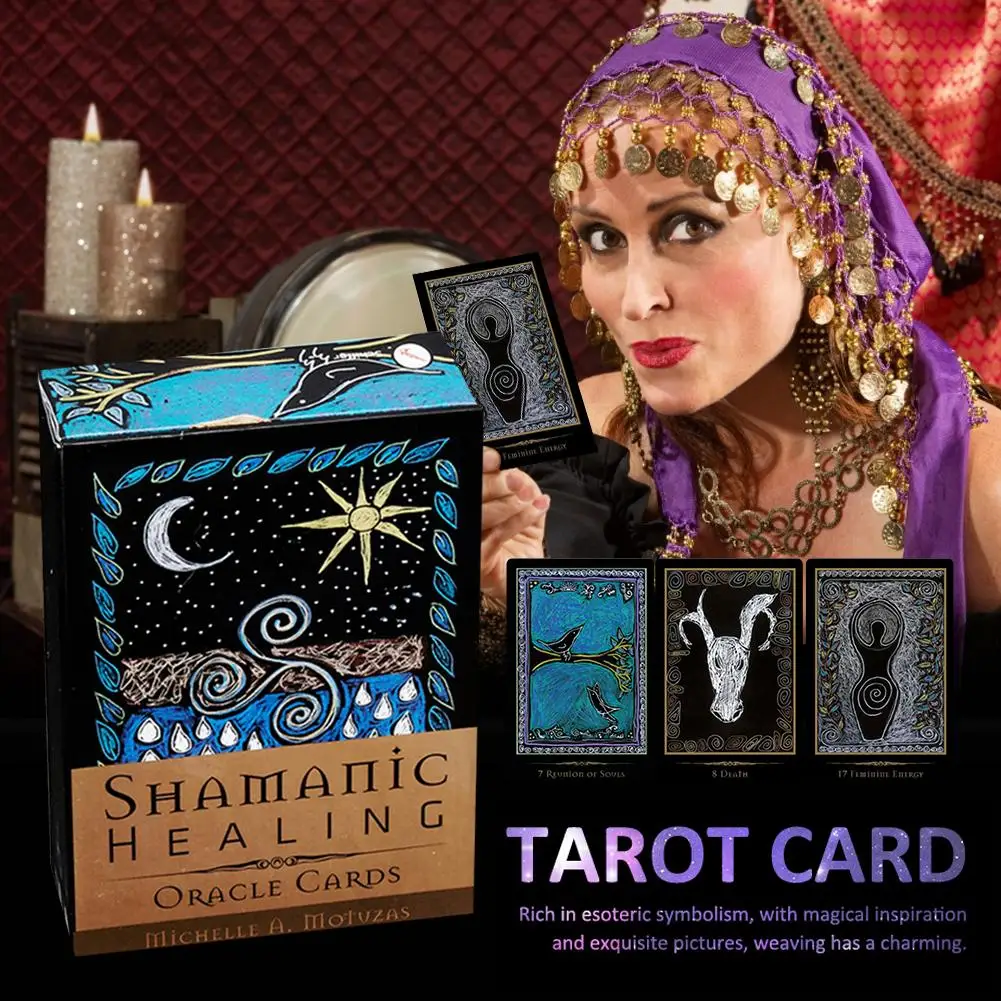 

Shamanic Healing Oracle Cards Tarot Card For Adult Children Indoor Board Games Party Entertainment Divination Playing Poker Set