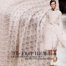 Ткань с розовыми маленькими цветами, из шифона, шелковых материалов, летнее платье, сделай сам, одежда, ткань