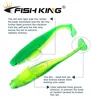 FISH KING 5pcs/pack Spark Shad Soft Lure Fishing Lure 101mm/10g 130mm/20g Wobblers Shad Tail Silicone Bait Freshwater For Bass ► Photo 3/6