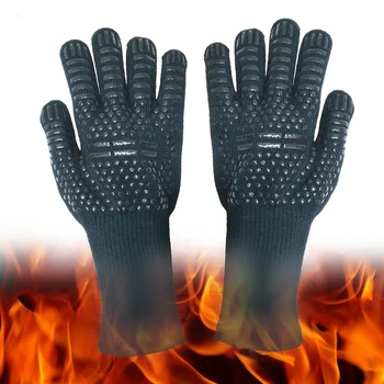 

1PC Extreme Heat Resistant Gloves BBQ Grilling Cooking Oven Gloves 932℉ Best [4]