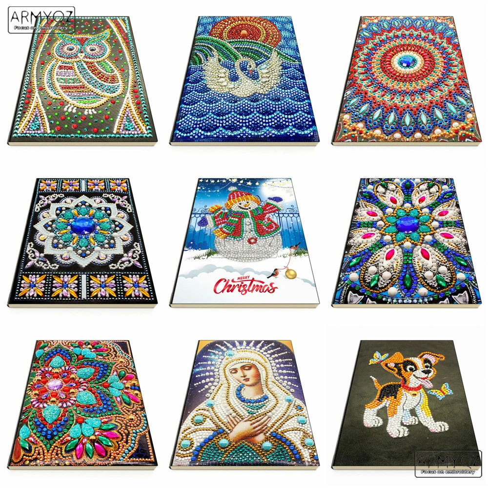 ARMYQZ DIY Diamond Painting Notebook Special Shaped A5 Diary Book