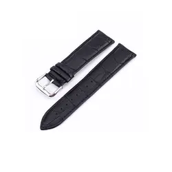 Premium Brown Cowhide Leather Watch Band - High-Quality Watch Accessory for 22mm (Black black line)