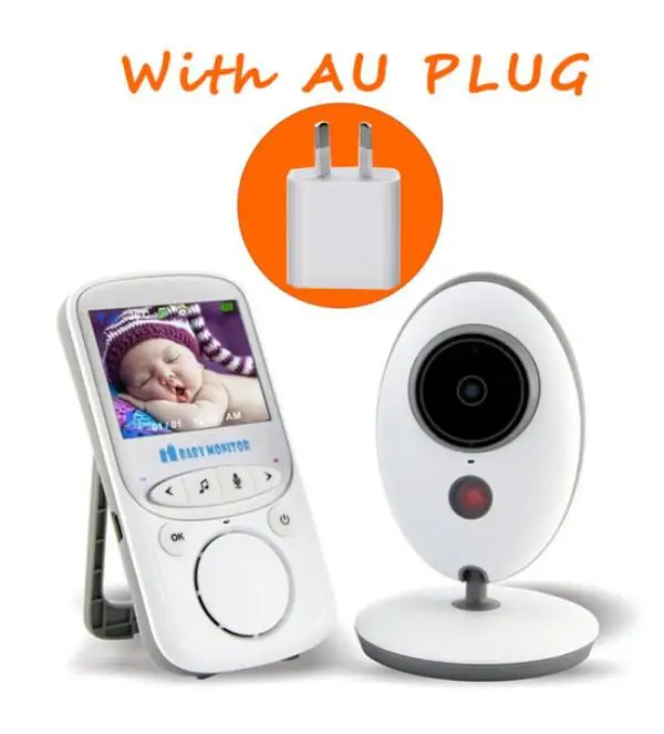 Беспроводная видео няня камера Детский Монитор детская камера домофон ночного видения контроль температуры Няня няня детский телефон vb605 - Цвет: AU plug