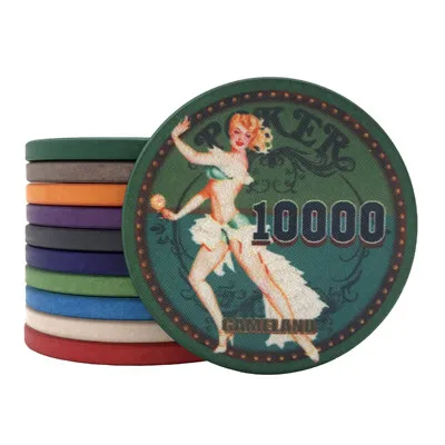 10000 Face value Новые горячие 25 шт./лот красота керамические покерные фишки Baccarat Texas Hold'em казино клубный игровой карты маджонг ETP чипы набор настольные игры - Цвет: 10000 Face value