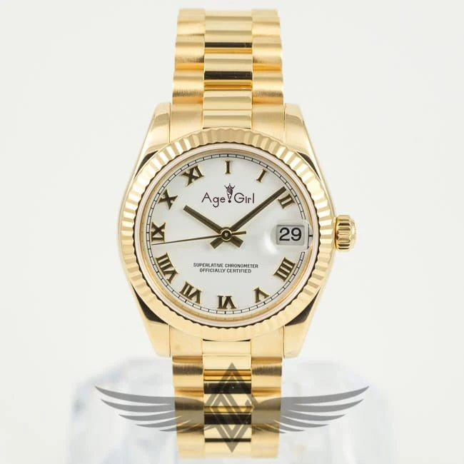 

Luxury Brand New Men Datejust Stainless Steel Automatic Mechanical Sapphire Gold White Rome Dial 36mm Sport Watch AAA+