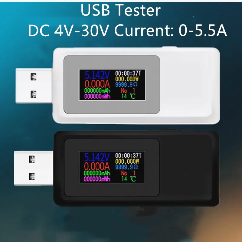 USB тестер постоянного тока 4 30 в зарядное устройство цифровой вольтметр