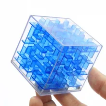 Синий 3D куб головоломка деньги Лабиринт банк экономия монет Коллекция Чехол Коробка забавная игра в мозги детские развивающие игрушки для детей умные