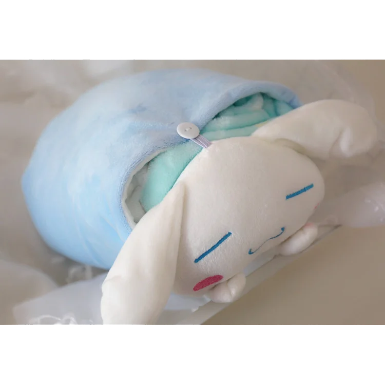 Kawaii Cinnamoroll плюшевое одеяло с большими ушами, Набивная игрушка собака, милая кукла, сохраняющая тепло зимой для малышей, детей, рождественские подарки - Цвет: Blinking eyes