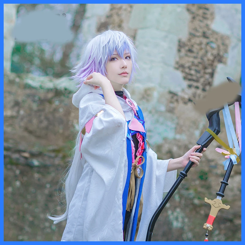 Anime Fate/ Grand Order Merlin Wig Synthetic Hair Cosplay Costume Prop Party Decor for Men Boy Halloween Gift 1pcs | Тематическая