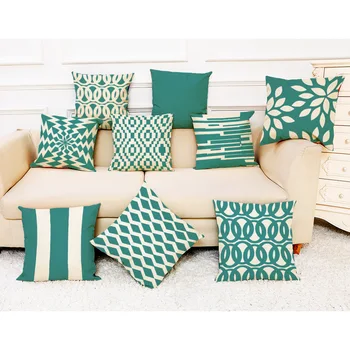 

Geometric Throw Pillow Case Fashion Home Decorations Pattern Cotton Linen Pillow-case Car Pillow Sofa Cushion Pillow Cover