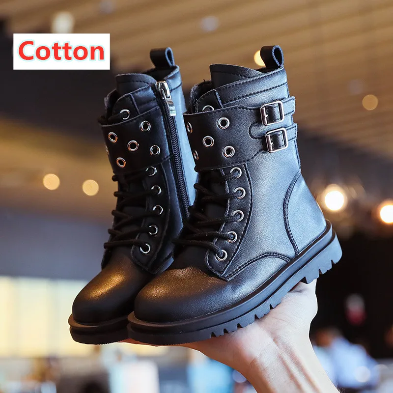 Girls Kids Childrens Infants Zip Up School Ankle Biker Boots Casual Shoes Size 