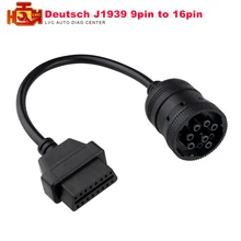 Deutsch J1939 9pin к 16pin кабель для тележки J1939 9 pin к OBDII OBD2 16 контактный разъем диагностика коннектор