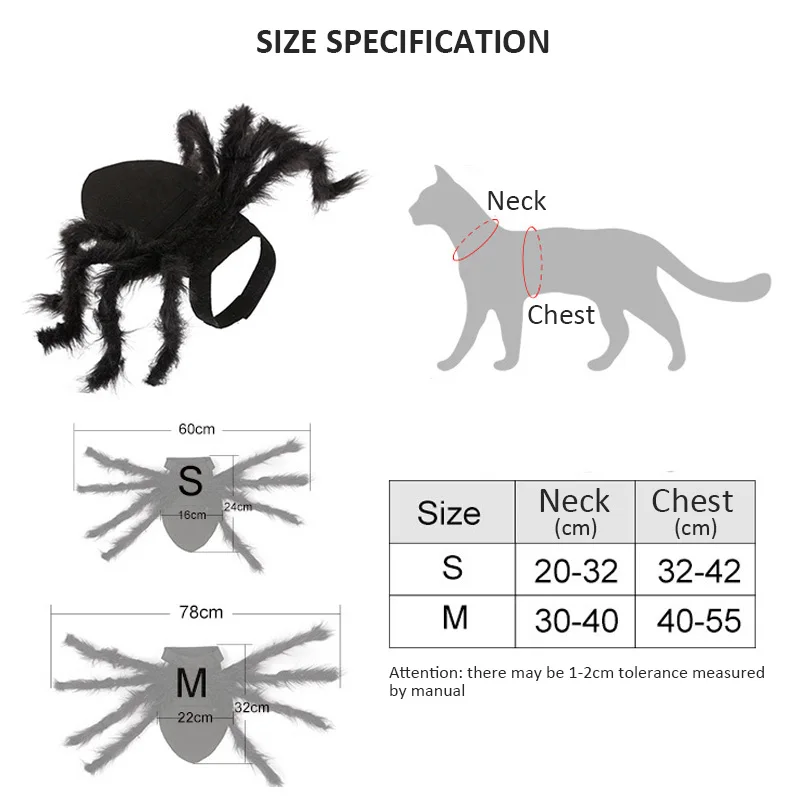 Костюмы для собак на Хэллоуин для маленьких собак, собачка-паук, одежда для одевания, длинные меховые ножки, Забавный костюм для кошки Чихуахуа Йорк