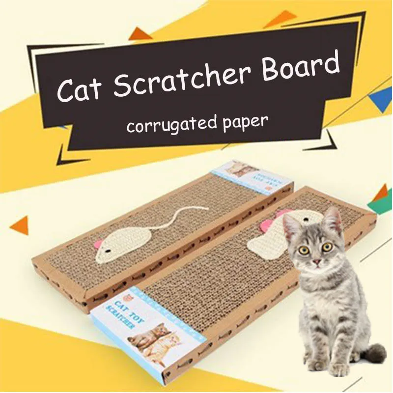 

Durable Cat Scratch Board Corrugated Paper Kitten Claws Scratching Bed Mat Kitten Grinding Nails Protect Furniture For Cats Toy
