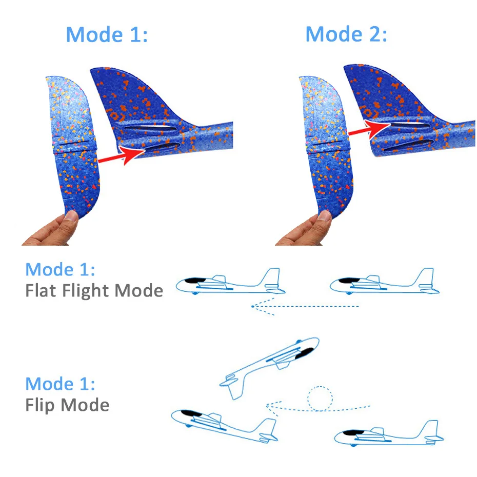 48 см, хорошего качества, ручной запуск метательный планерный самолет инерциальная пена EPP игрушка "самолет" для детей самолет модель увлекательные игры для активного отдыха ZXH