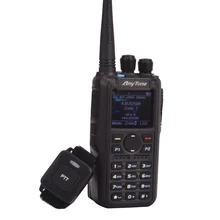 Ham rádio anytone AT-D878UV plus digital, dmr & analógico uhf/vhf banda dupla bluetooth ptt walkie talkie gps avental rádio com cabo para pc