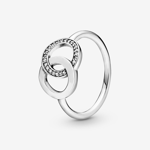 New 100% 925 Sterling Silver Princess Tiara Crown Sparkling Love Heart CZ Rings for Women Engagement Jewelry Anniversary