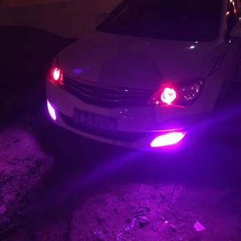 

2pcs/set LED Bulbs Pink Purple 92-SMD 5202 5201 Daytime Running Light 12V DC