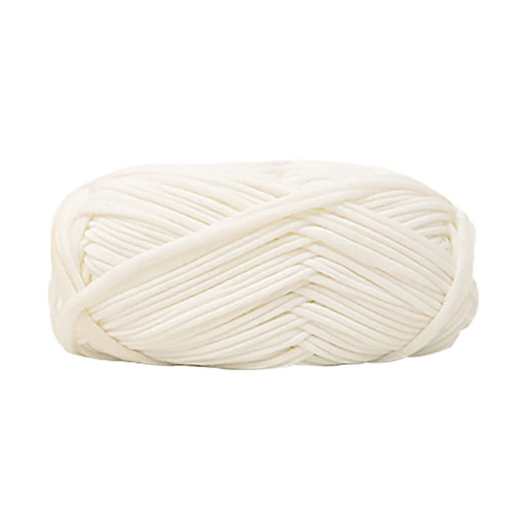 Новые Домашние DIY Нитки для вязания из хлопковой шерсти ручная тканая корзина толстое вязаное одеяло - Цвет: Белый