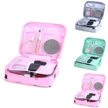 

Portable Storage Bags Floral Print Makeup Organizer Multi Layer Makeup Storage Bag Travel Bags Handbag Travel Pouch