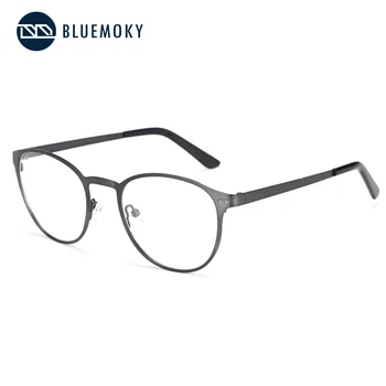 

BLUEMOKY Alloy Round Glasses Eyeglasses Frame for Women Retro Computer Glasses Fashion Designer Eyewear Women Accessories 1803