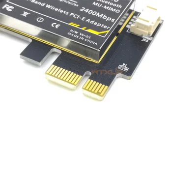 

WIFi6 Network Bluetooth5.0 Card 2.4G/5G 2400Mbps Desktop PCI-E Wireless