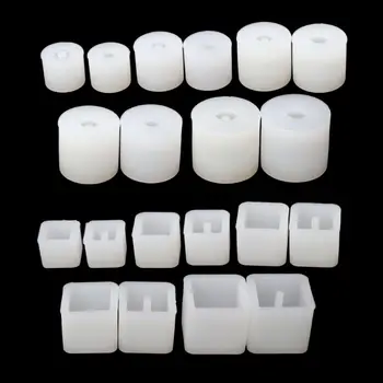 

20Pcs Silicone DIY Round Square Beads DIY Mold Jewelry Making Resin Casting Mold Dried Flower Resin Decorative DIY Hand Crafts