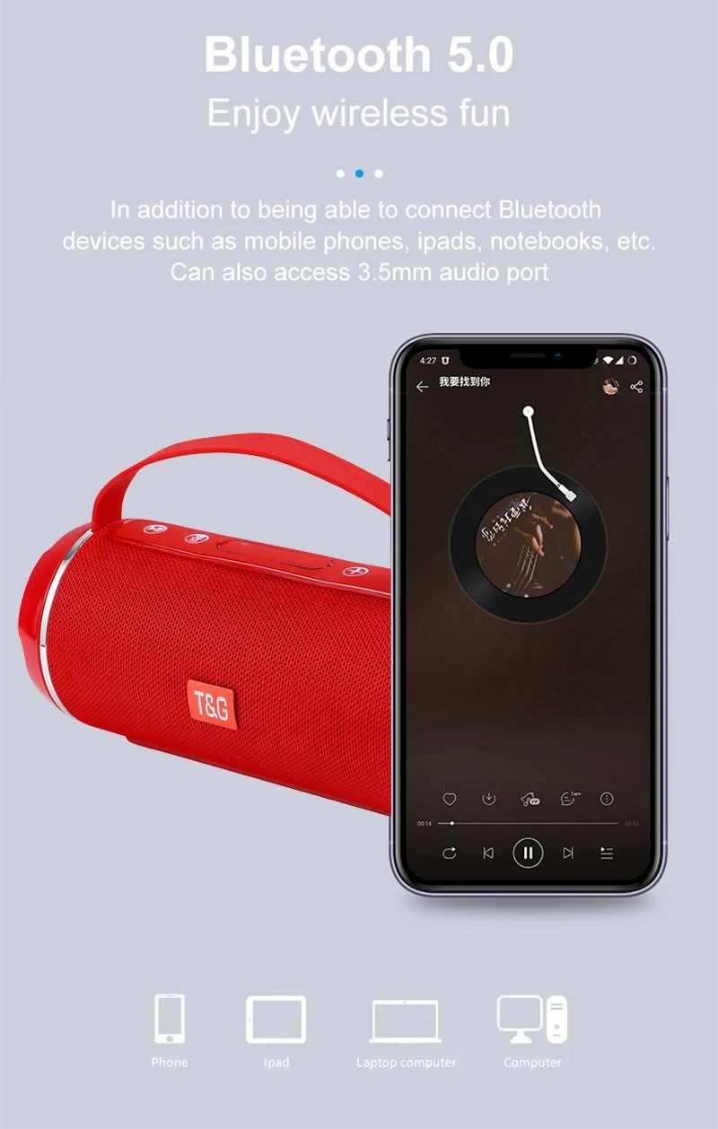 40 Вт портативный bluetooth динамик сабвуфер Открытый водонепроницаемый беспроводной