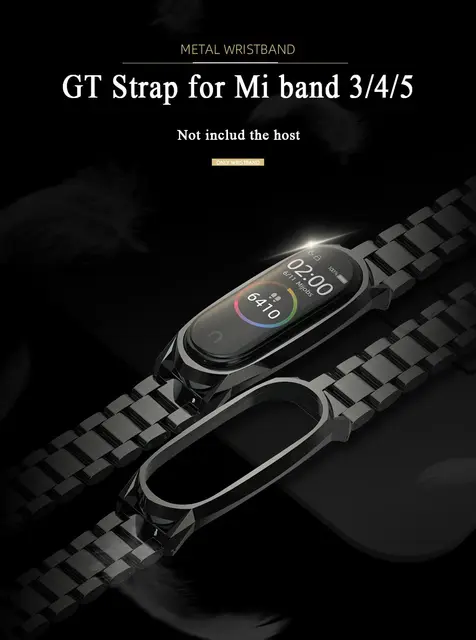 Металлический браслет из нержавеющей стали для xiaomi mi band