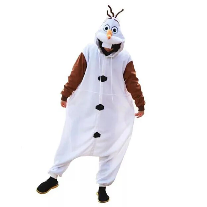 Cosplay&ware Anime Snowman Costume Flannel Pajamas Cosplay White Jumpsuit Adult Kids Onesie Pyjamas Party Dress -Zentai shop online H3339fdf90acb4f1695623c85c2e3717eo.jpg