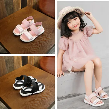 

Summer New Arrival Children Sandals Round Open Toe Soft Sole Beach Sandals Anti-slip Cozy Cute Unisex Kids Shoes With Slip-on