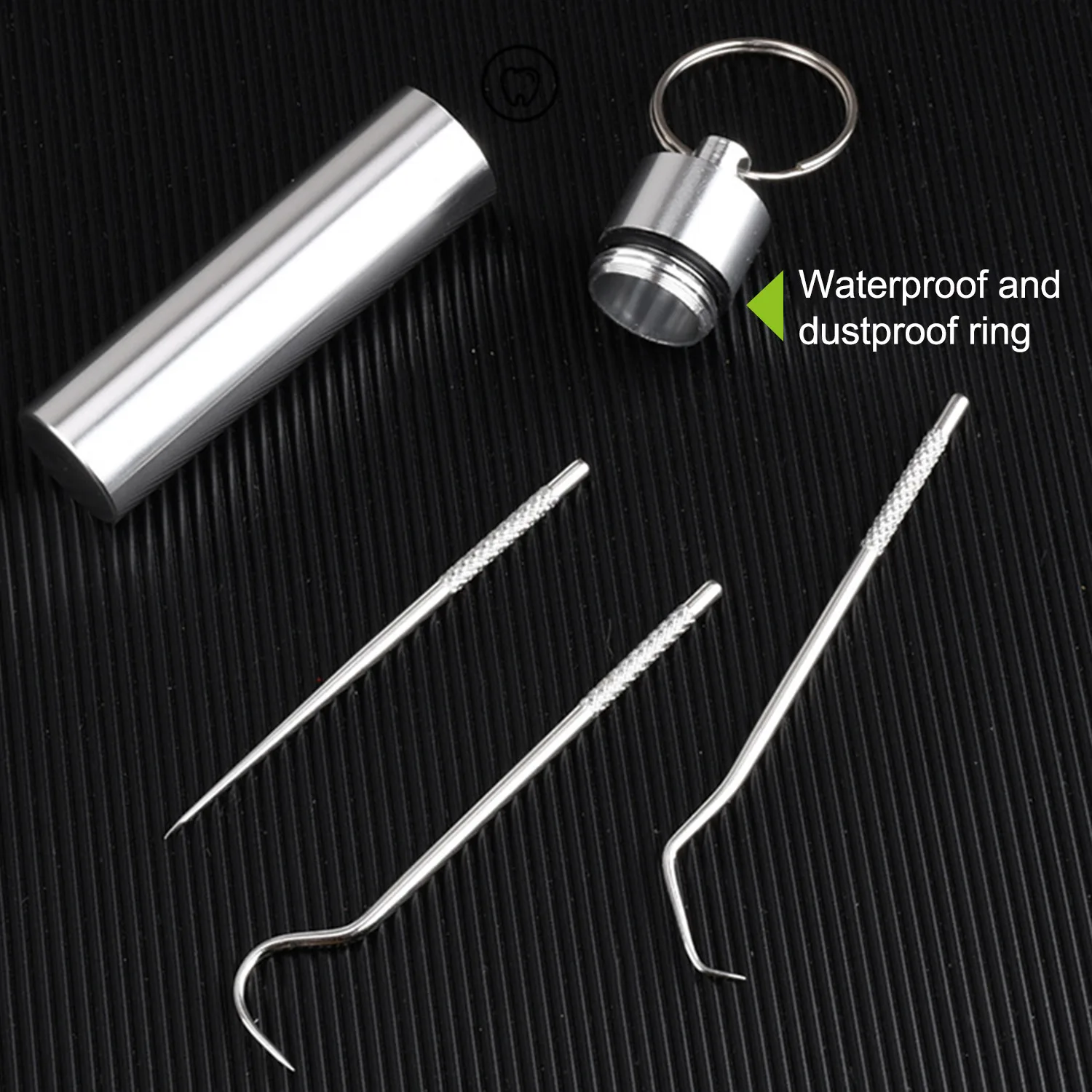 3Pcs Toothpicks Pocket Set Outdoor Edc Portable Multi-Purpose Toothpick Fruit Fork Camping Tool Toothpick Storage Tube