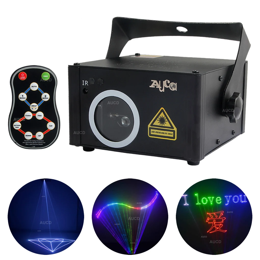 DMX512 RGB SD Program Card Laser Light Scan Projector DJ Disco Stage Effect Show Lighting With Remote Control Sound Activated