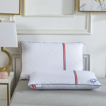 

White Pillows With Hot Melt Cotton Filling Zipper Easily Remove & Washed Queen