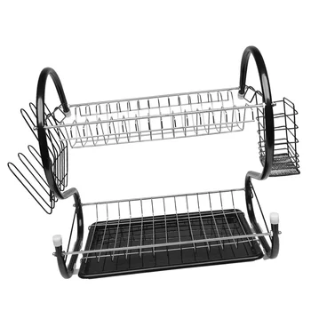 

1pc Dual Layers Convenient High Quality Practical Dish Drainer Storage Rack Utensil Holder for Inside Kitchen