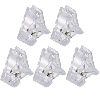 

5Pcs Transparent Polygel Quick Building Nail Tips Clips Finger Extension UV LED Builder Nail Gel Assistant Manicure Tool