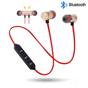 

Bluetooth Earphone Sports Neckband Magnetic Wireless Headset Stereo Earbuds Music Metal Headphones With Mic For All Smartphones